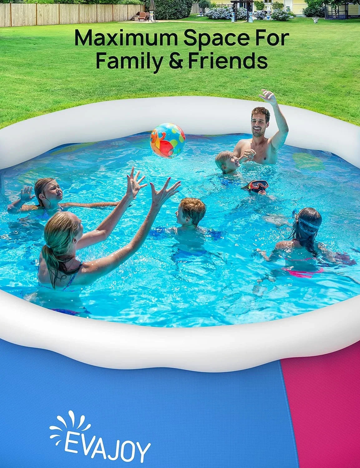 Filter Blue Pump, *35in Shield, Inflatable 7 Include Ground Cloth and Track Swimming 15ft Pool