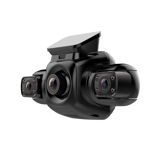3 Channel Front, Rear, Dash Cameras Cam Driving Car Recorder and Inside, Right 360°Panoramic Vision Night Rear and Left, Front