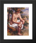 in Framed Auguste Art a landscape bather Print Seated Renoir, by 20x24 Pierre