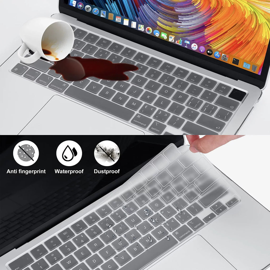 (--K-MA13M2) Shield Crystal Keyboard Laptop Clear with Techprotectus Sleeve Hard-Shell