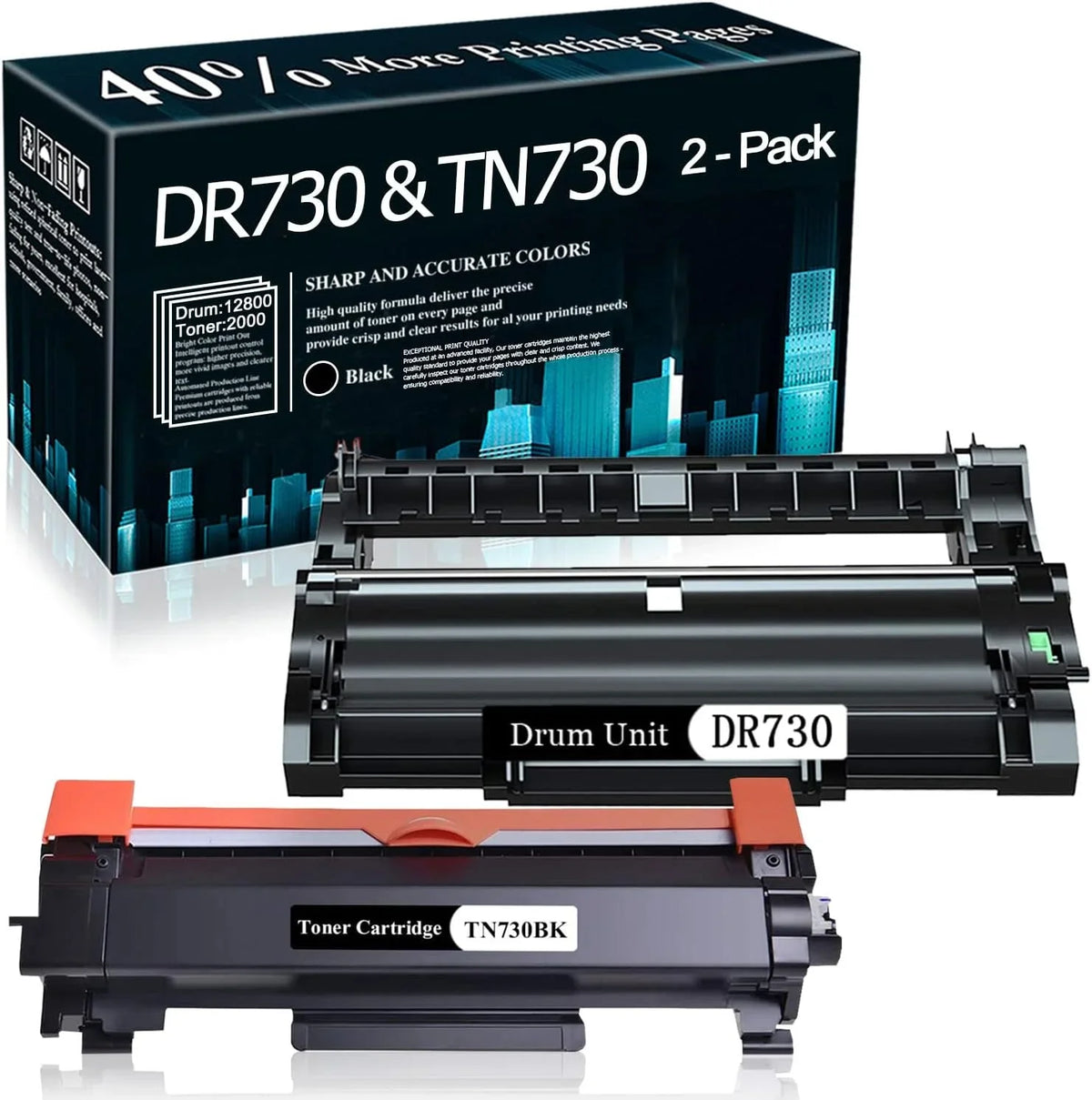 for -L2710DW Brother Cartridge Replacement -L2370DW 730 -L2350DW Printer Drum L2395DW 730 (1Drum+1Toner) Unit L2750DWXL and L2750DW L2390DW Toner -L2550DW 2-Pack