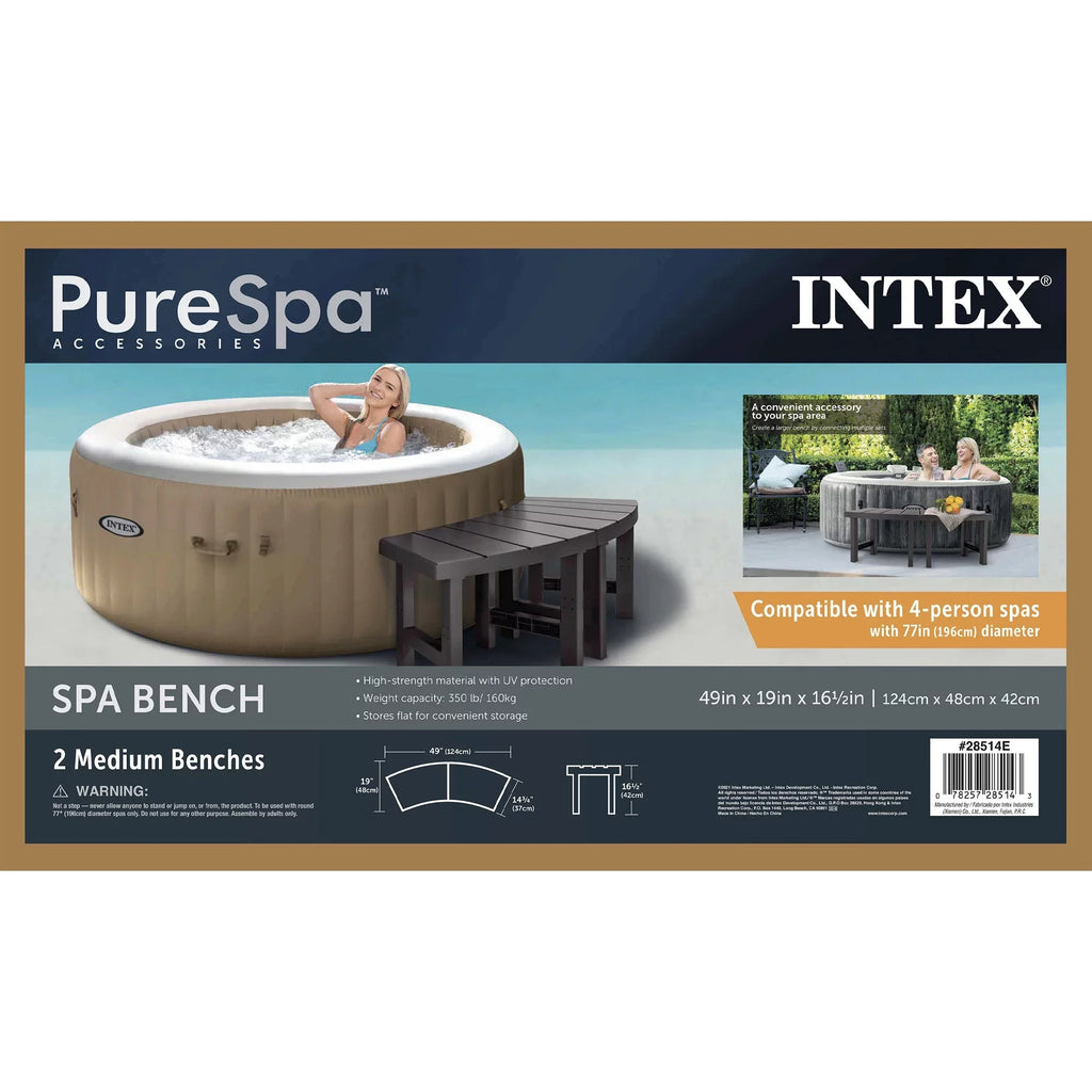 Fits w/ PureSpa Intex Person 2 4 Spas Benches, Medium Accessories