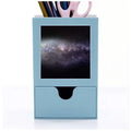 Desk Elliptical Universe Nebula Organizer Pattern Card Pen Holder Supplies Cosc