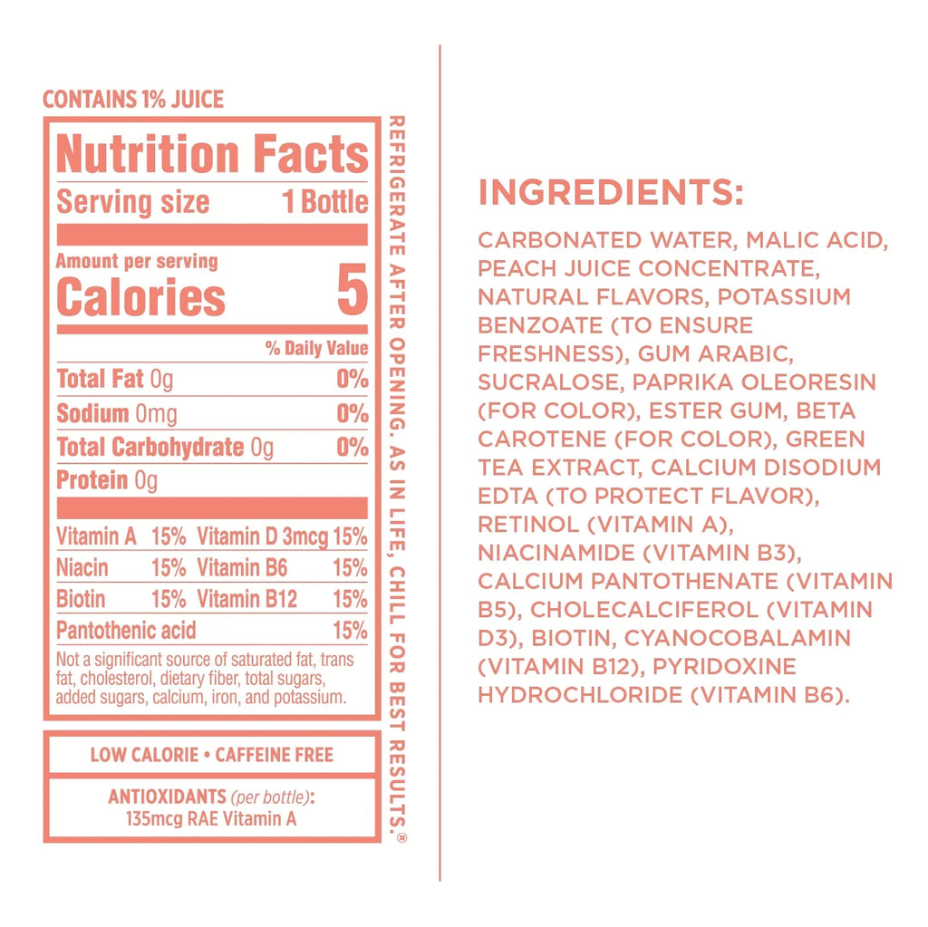 Peach of Nectarine Oz, Ice® Flavored Sparkling Naturally 17 Sparkling (Pack Moisture, Fl 12)