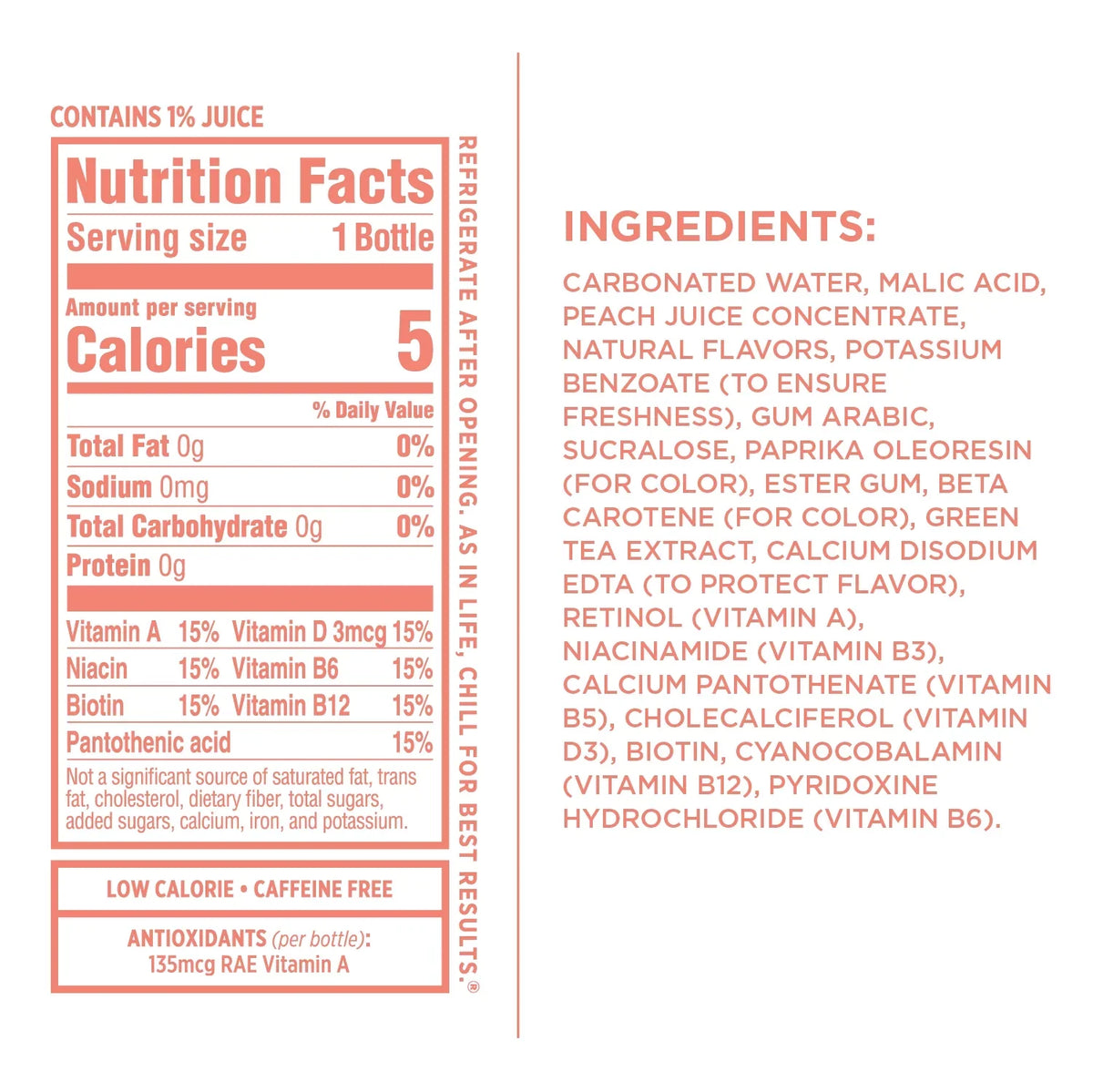 Peach of Nectarine Oz, Ice® Flavored Sparkling Naturally 17 Sparkling (Pack Moisture, Fl 12)