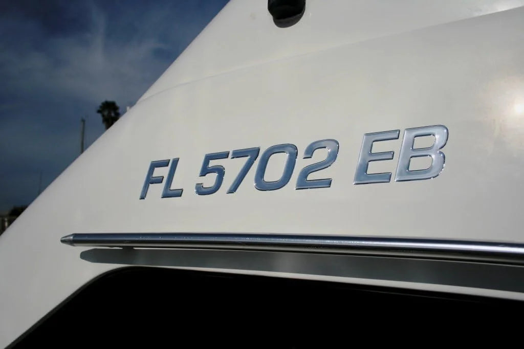 Chrome/ Numbers Pcs) (16 Jetski - & Font Series Domed/Raised Vessel Plain Registration Style Decal