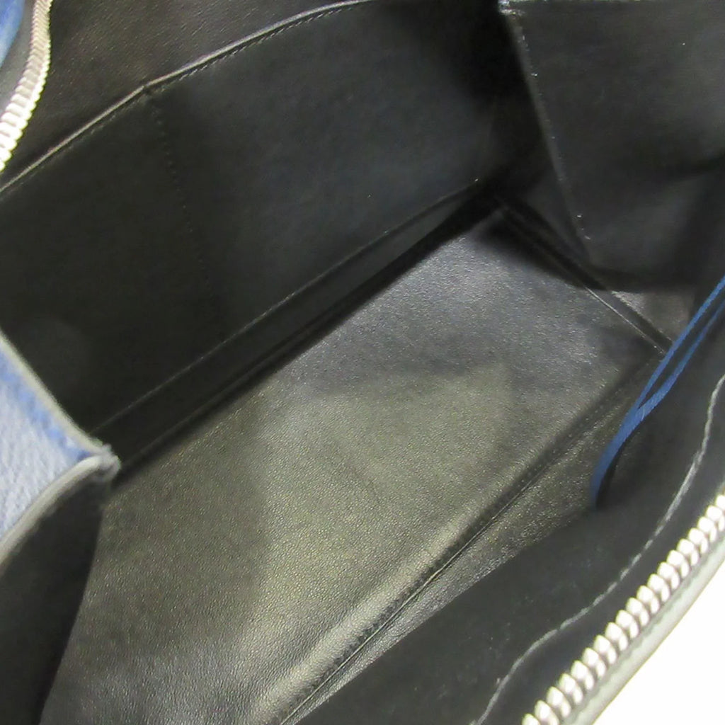 (Good) Calf Medium Edge Blue Ladies Bag Celine One Handle Leather Pre-Owned Tote Handbag