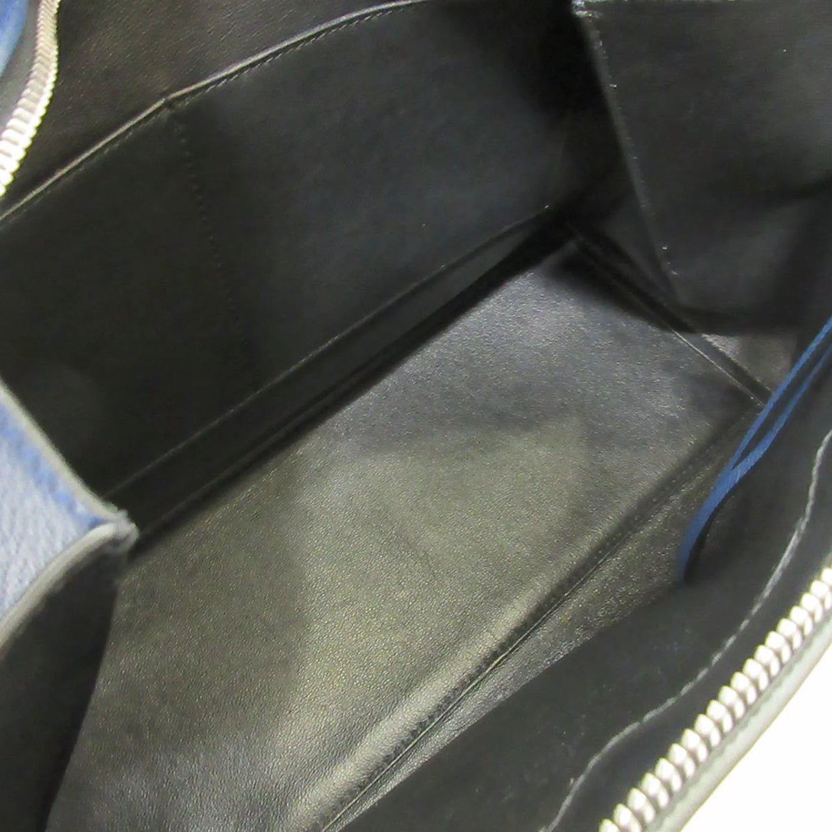 (Good) Calf Medium Edge Blue Ladies Bag Celine One Handle Leather Pre-Owned Tote Handbag