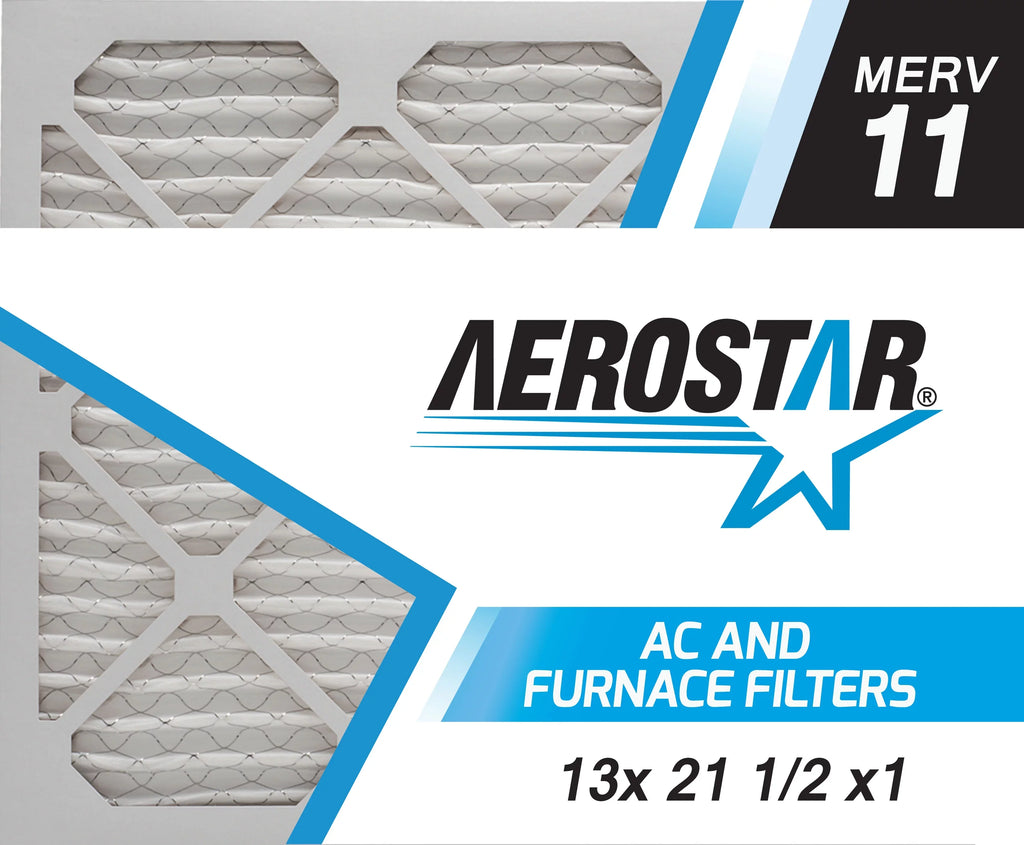 1, 11, Air 6, Filter, in x Box the 1/2x1 of Pleated 1/2 21 Made x Aerostar 13 13x21
