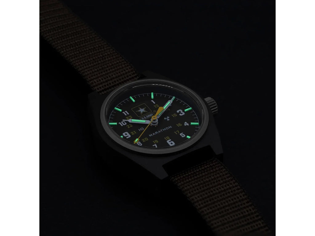 Official Watch, Green, Army Marathon Mechanical 6645-01-694-18 Sage Field