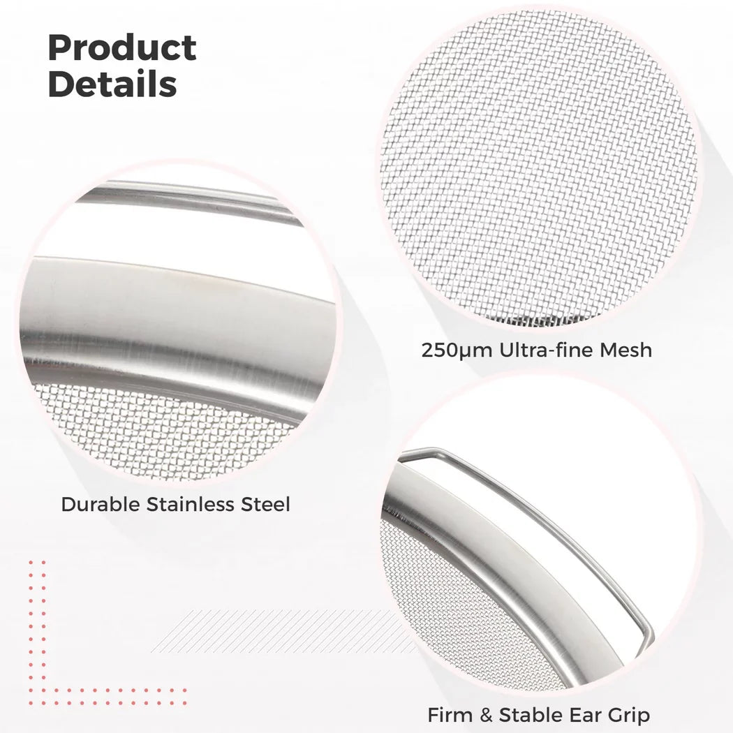 Stainless Strainer 11.4” 250μm for Paint, for Paint Ultra Paint Fine Honey, Filters Strainers, Ink, Latex, Seeds Filters Impurity 5 Mesh Paint Gallon Steel Meshes, 2PCS Buckets, Tiny