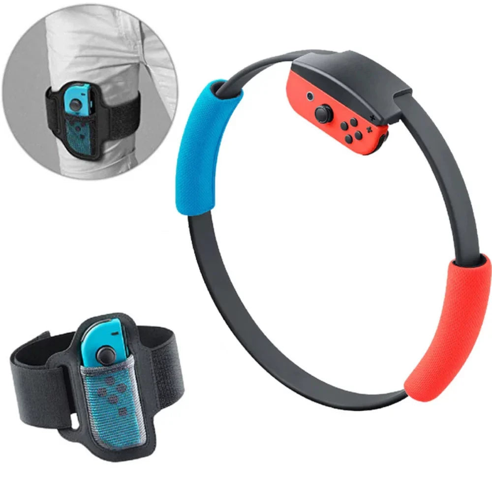 Ring Yoga Somatosensory Game Sport Nintend Ring Leg Anti-Slip Switch For Grips For Adjustable Strap Fitness Set