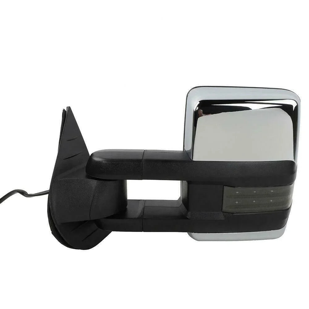 Gmc Chrome Heated Mirrors Led Signal&Backup Power Chevrolet Towing For Lamp