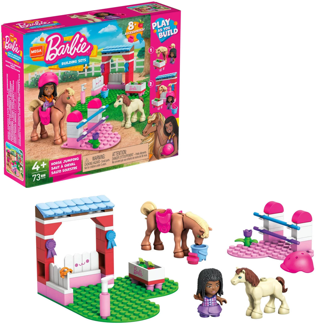 1 Horse Jumping with Micro-Doll Kit Barbie Horses Toy and Pieces) (73 Building