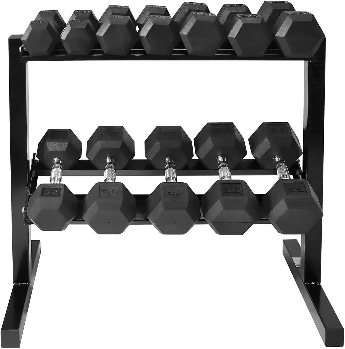 Premium Hex Tier Home Loss Rack Storage Weight Gym – Coated Two Strength Dumbbell Set Rubber Building, Multiple With For & Sets Available Built