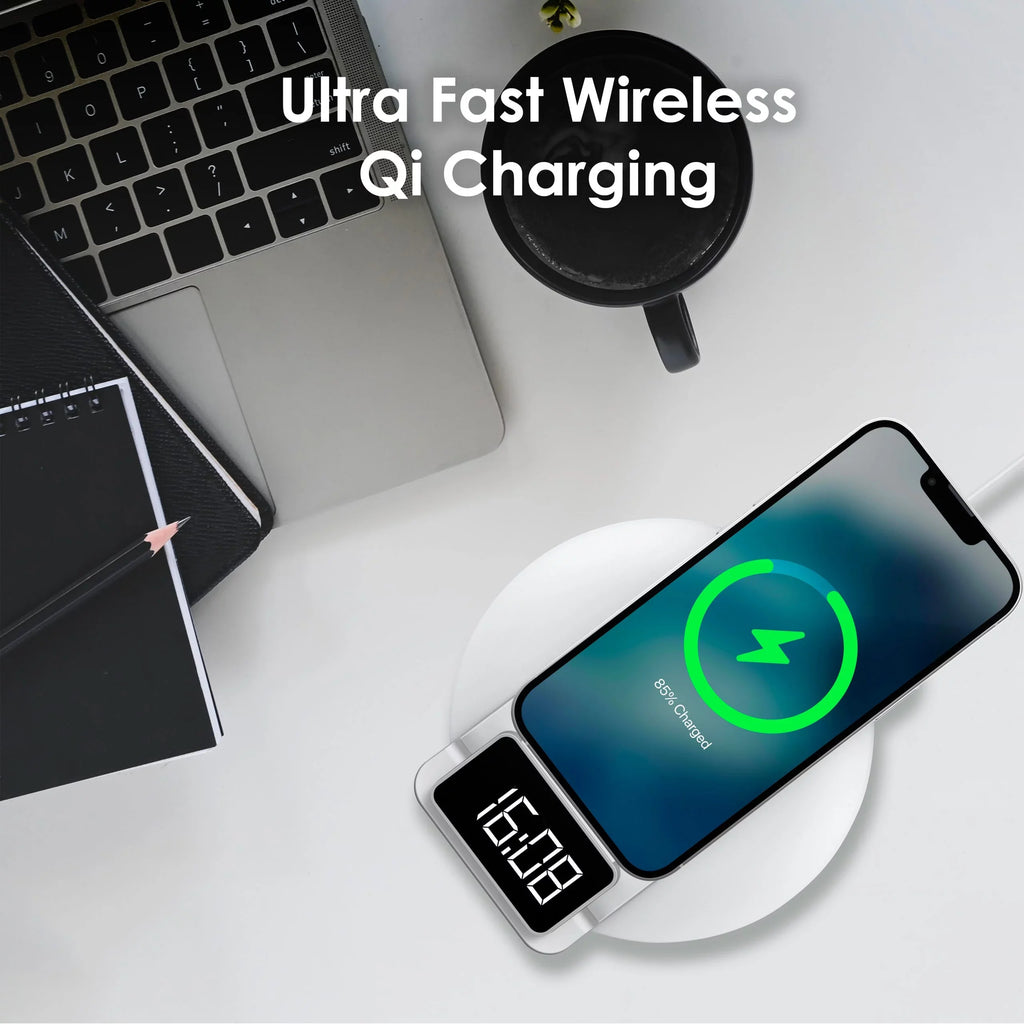 Station, Wireless - Touch Charging 3-in-1 Rexing Lamps Table-Desk Control, RS7 White