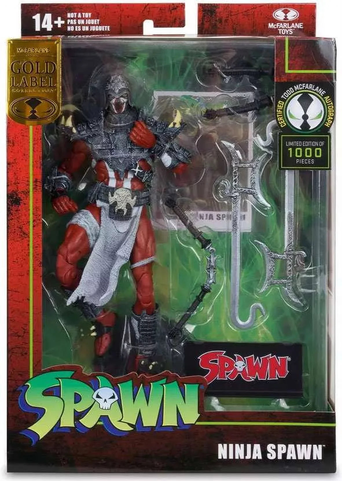 Label Ninja Spawn Collection Action Gold Figure McFarlane (Autographed)