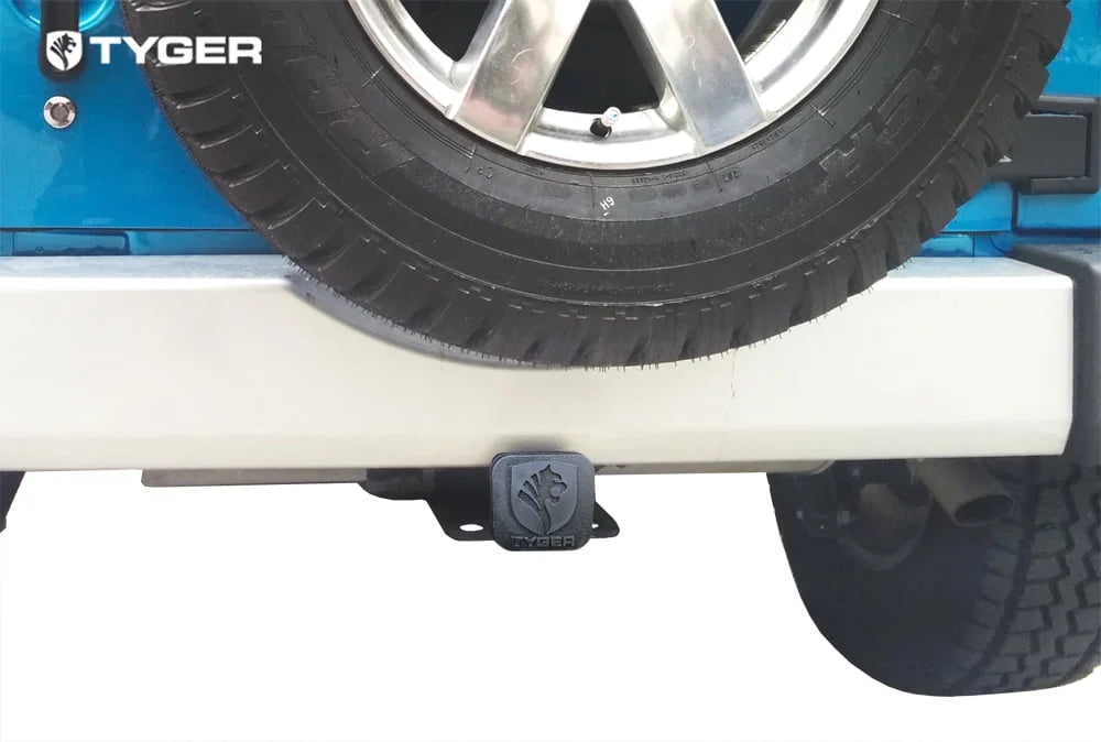 Kit Door -HC2J001B Hitch Auto Jeep Fits Rear Tyger Style Trailer Wrangler Shield Tow Unlimited & 2007-2018 2 Door Hitch Factory Receiver 4 Towing with inch Hitch & 2