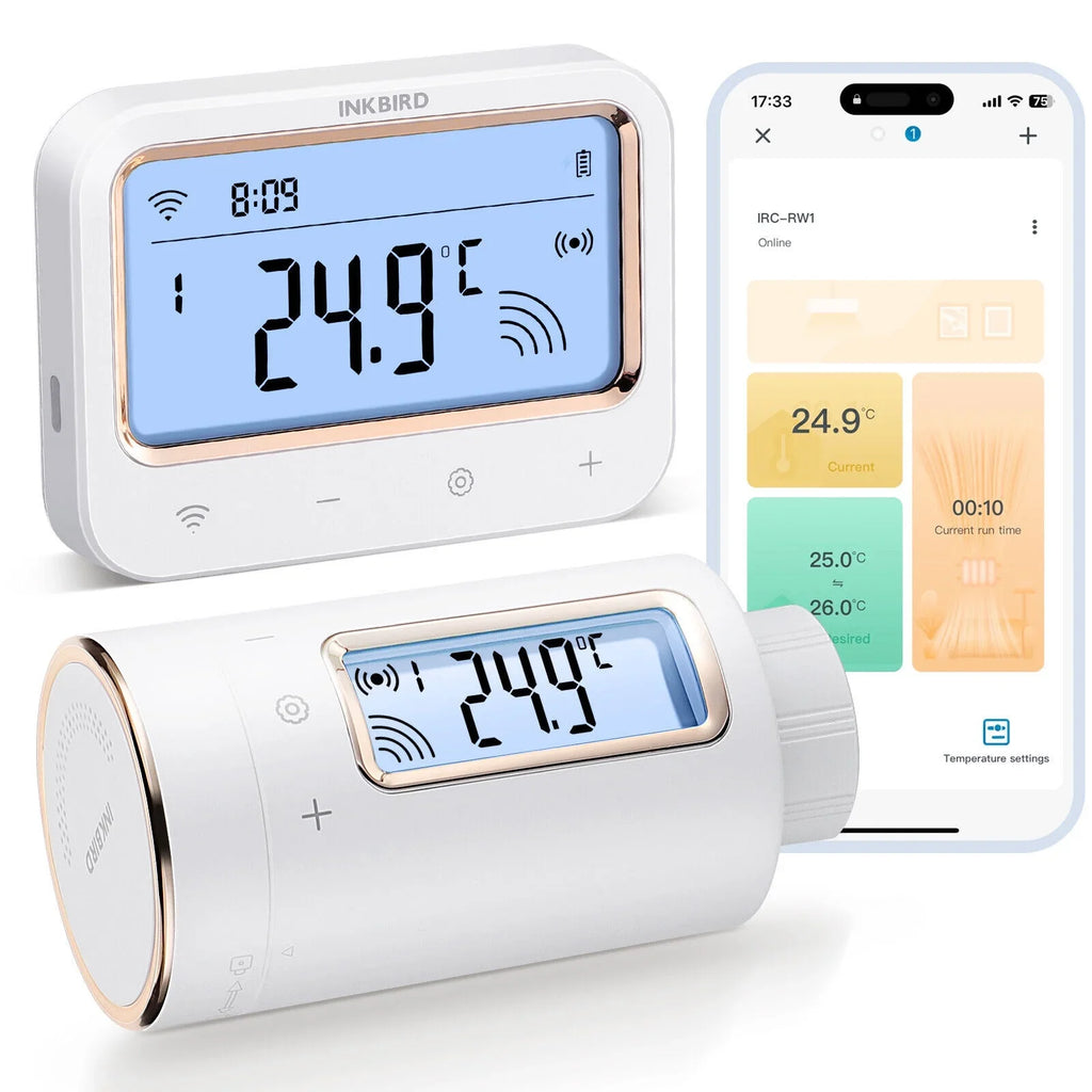 Thermostatic Intelligent Controller Gateway Digital WiFi Inkbird Valve Radiator Smart