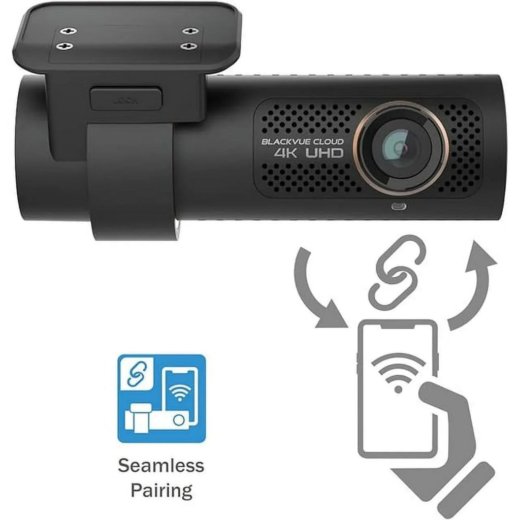 Card with Built-in Wi-Fi, Plus DR900X-2CH Cloud 32GB Open BlackVue 4K Dashcam, Box microSD