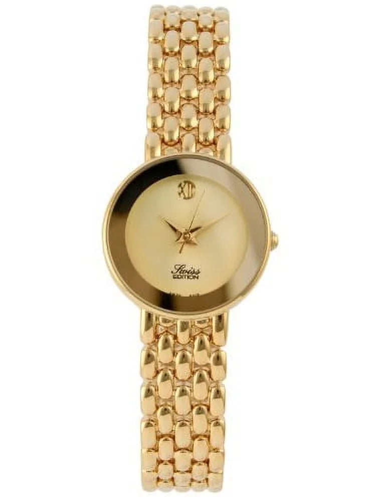 Panther SE3800-C Watch Bracelet Women's Plated 23K Link Gold Edition Swiss