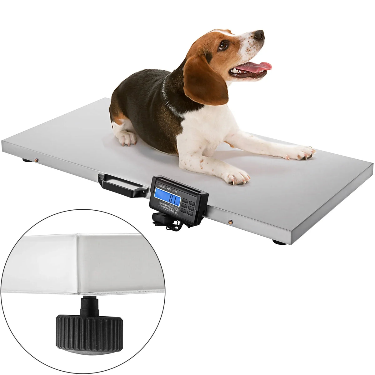 Large 0.2lbs Scale Animal Scale 700lbs Floor x Pet Platform Scale Industrial Scale Digital Weight Livestock Scales Goat Vet Pig Scale Large Scale Steel Scale Stainless 40.6x20.9Inch Dog