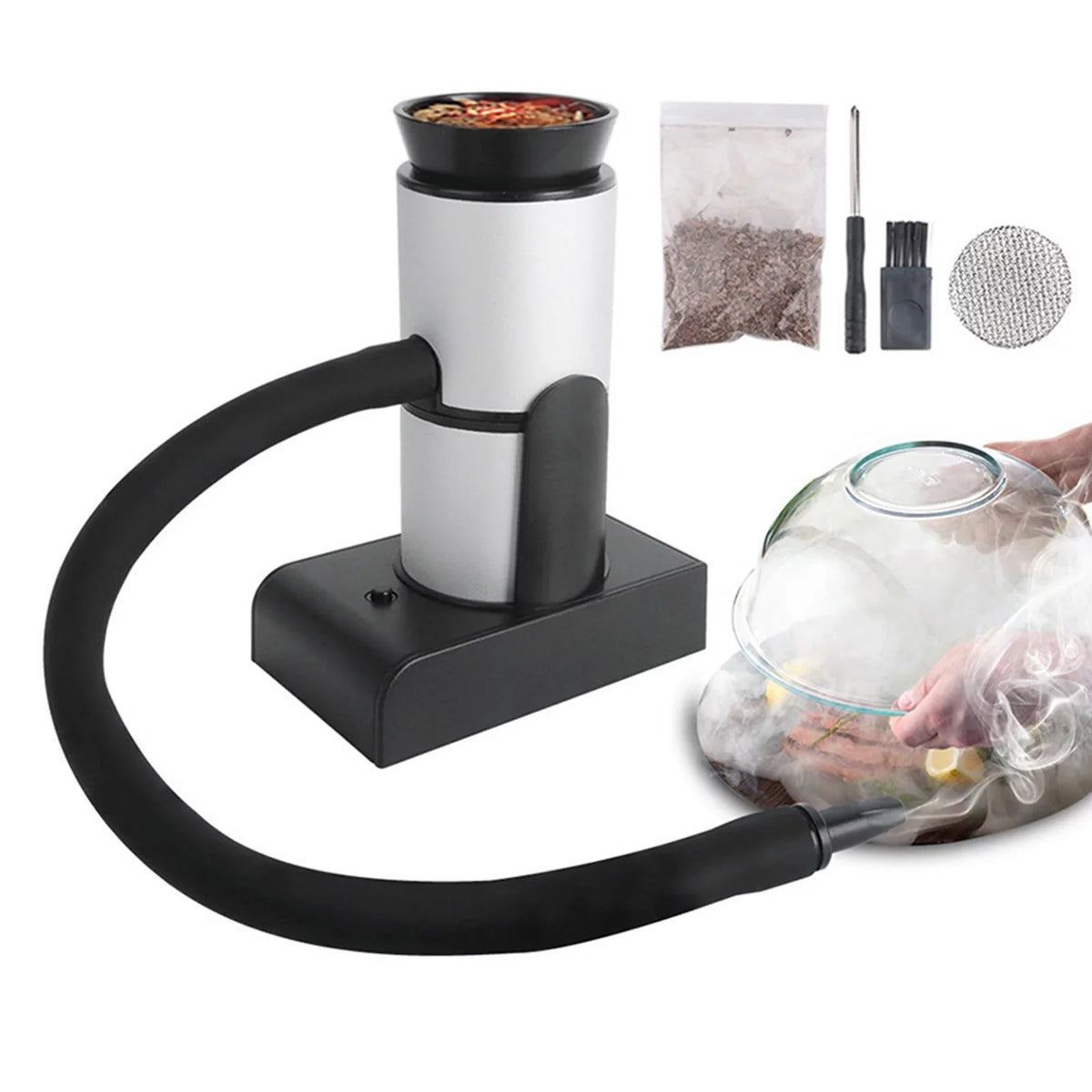 , Smoke Meat Portable Handheld for Smoke Cocktail Food Food Food , Infuser , Kitchen Cooking Mini