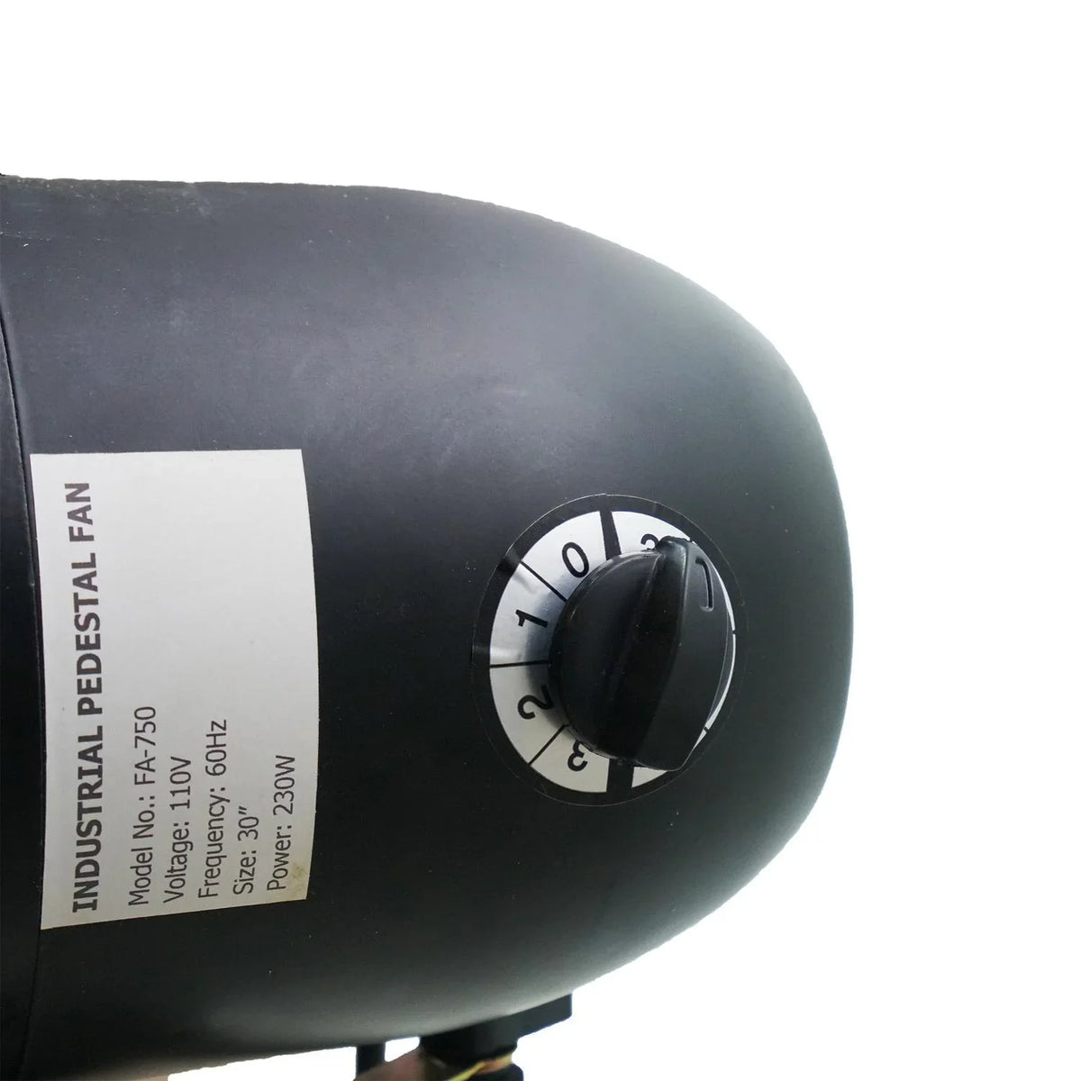 30" Fan Adjustable Jet Oscillating Black Pedestal 3-Speed Height Industrial