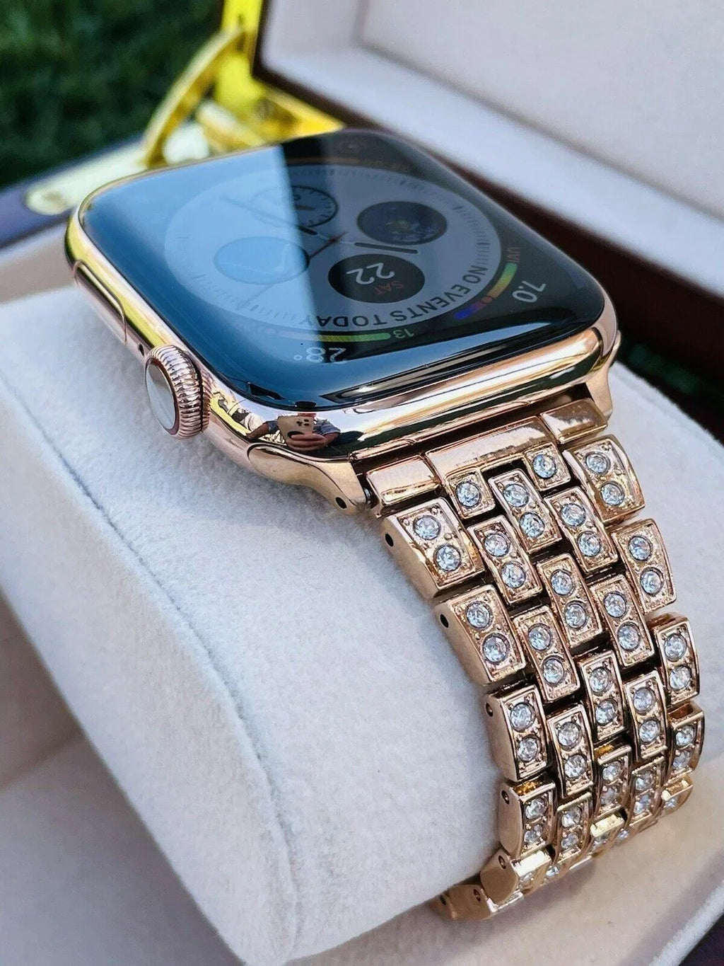 Rose Gold Steel Rose Band Gold Stainless 24K 7 iWatch 45MM Custom
