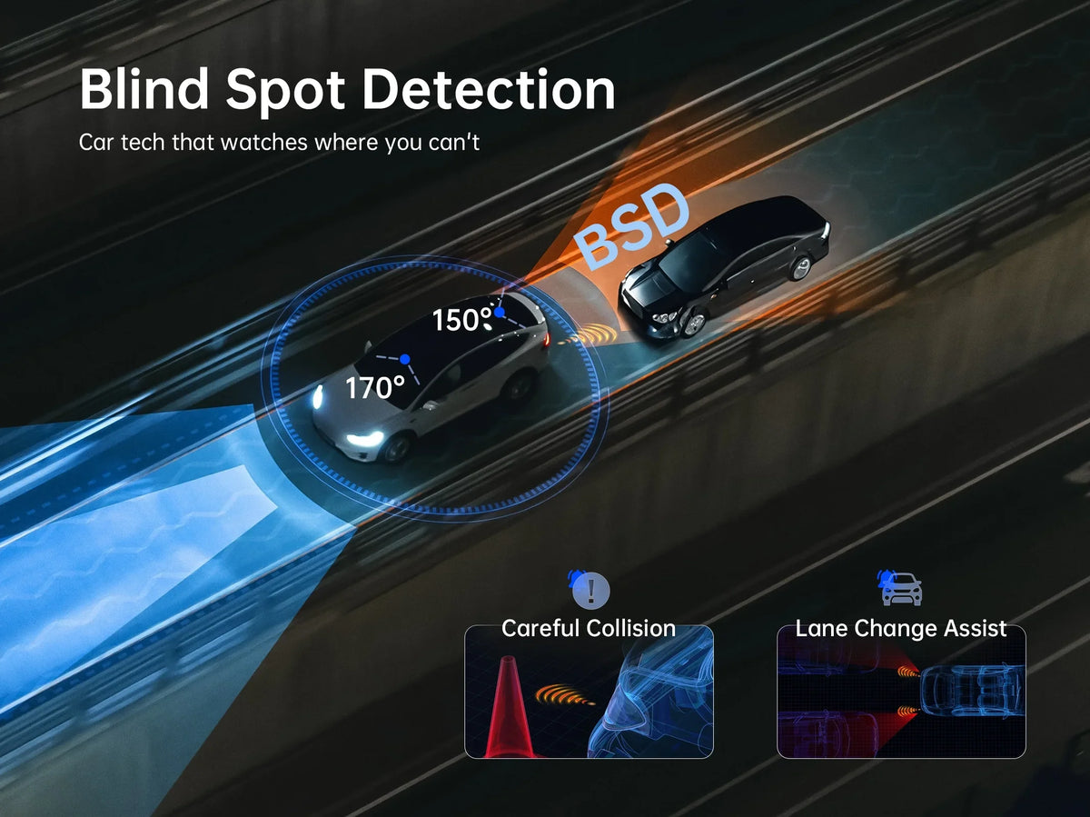 with Monitor Cars&Trucks, Mirror Camera Mode, Parking 32GB 24H include Cam, and 10" Vision, Driving Free Pelsee Rear View Voice for Card Dash w/ Assistant 2.5K Control, Smart Mirror Night