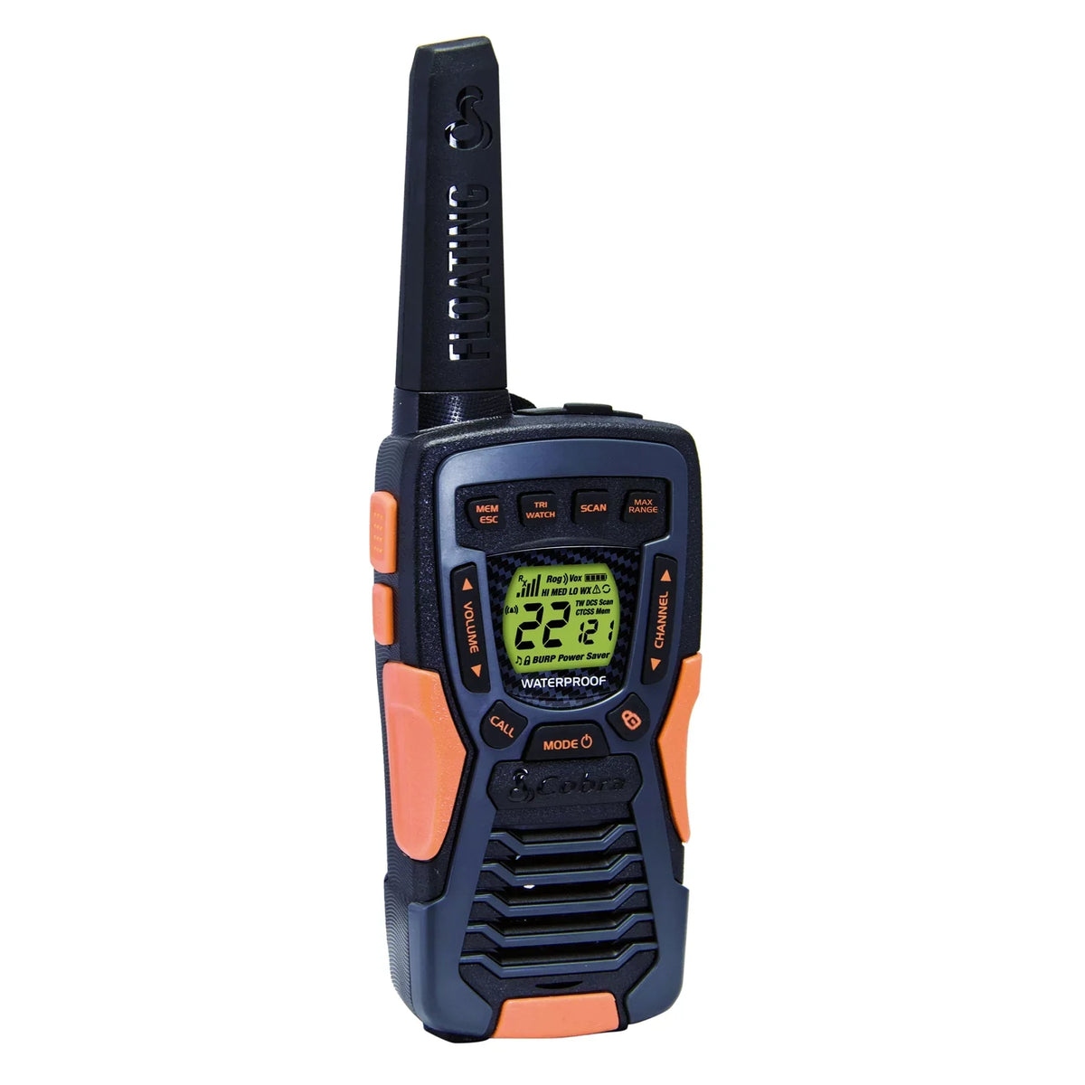 Talkies ACXT1037R- 37-mile (2-Pack) Two-Way Cobra Range Radios Rechargeable Walkie Floating, -