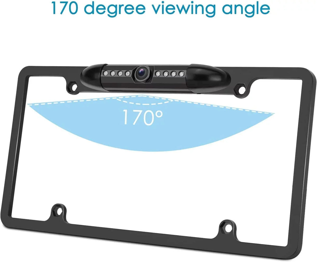 Backup Rearview Frame Plate KWV820BT for Black -V820BT Camera License