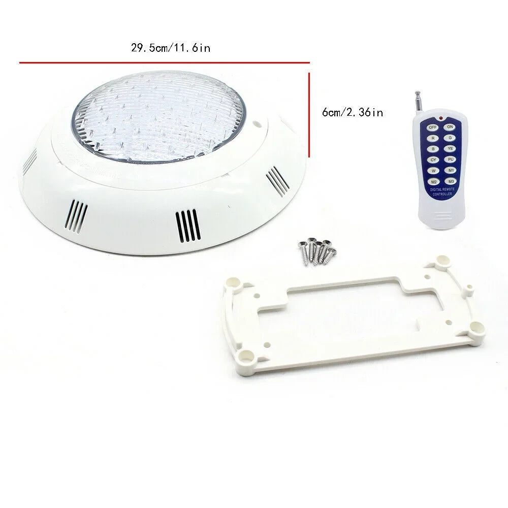 Pool Swimming AC12V 7Color Lights 36W IP68 Lamp Fountain Remote Light Fichiouy with Moistureproof Lamp Pool