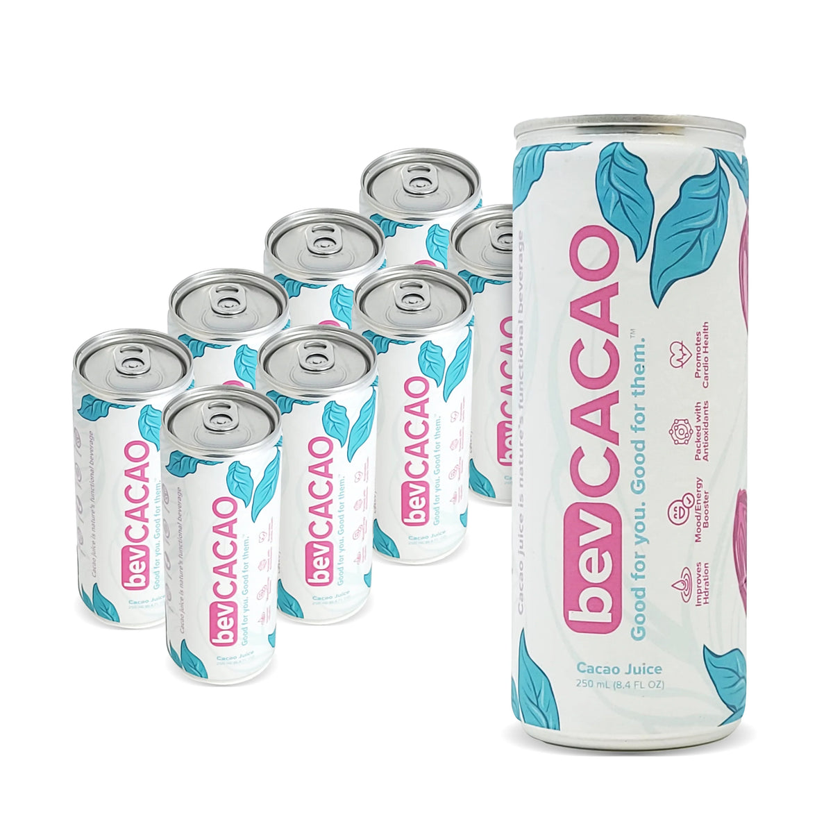 Hydration. 8.4oz Boost 8 | Drink| the Healthy Cacao | Cans | Highest Energy Pack Juice Cocoa Antioxidant Superfruit bevCacao Fruit Electrolytes Improves Natural Pod. of