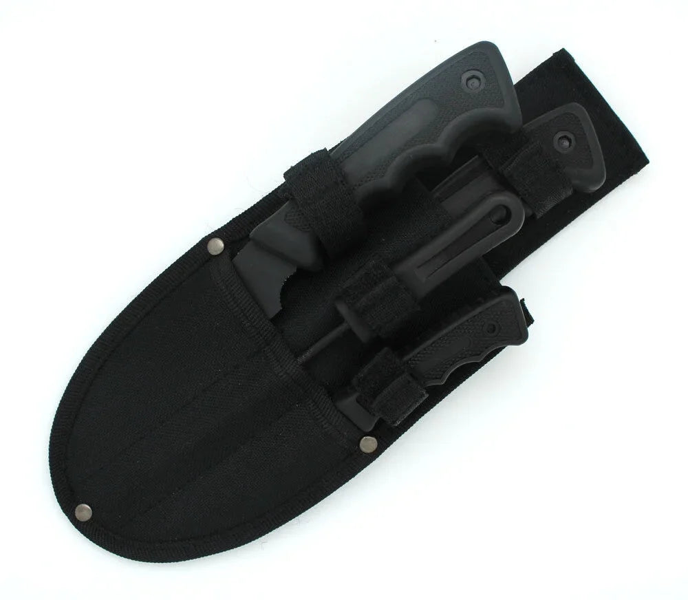 Tactical Eye Set Heavy Duty Snake Black Big Hunting 5PC Game Knife