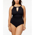 Ralph Lauren P S Size Swimsuit, Keyhole High-Neck Lauren Plus One-Piece