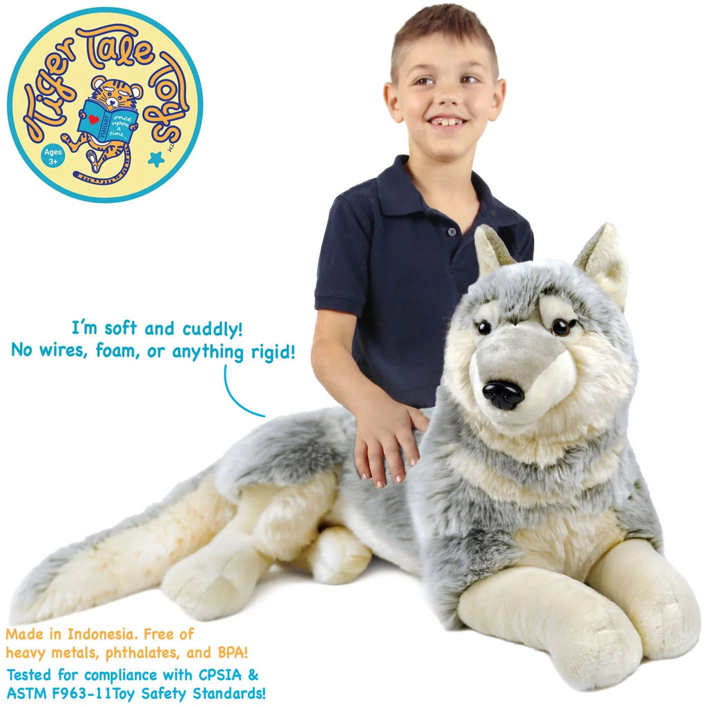 Stuffed Dog by Tiger Winry Plush Including Measurement) - Toys Tale Wolf (Not Animal - The Tail Inch 27