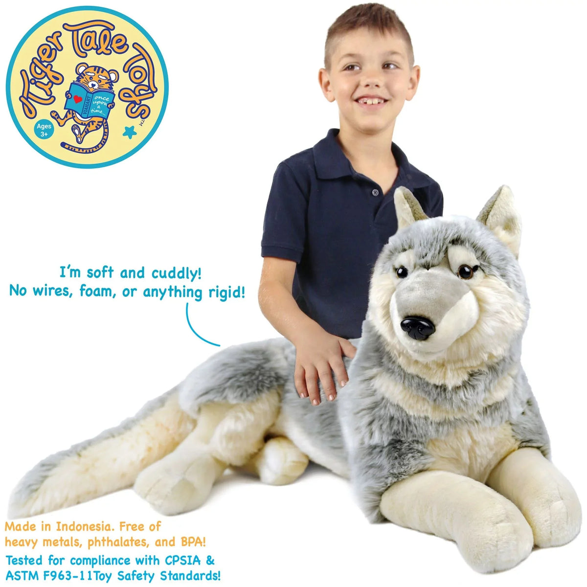 Stuffed Dog by Tiger Winry Plush Including Measurement) - Toys Tale Wolf (Not Animal - The Tail Inch 27