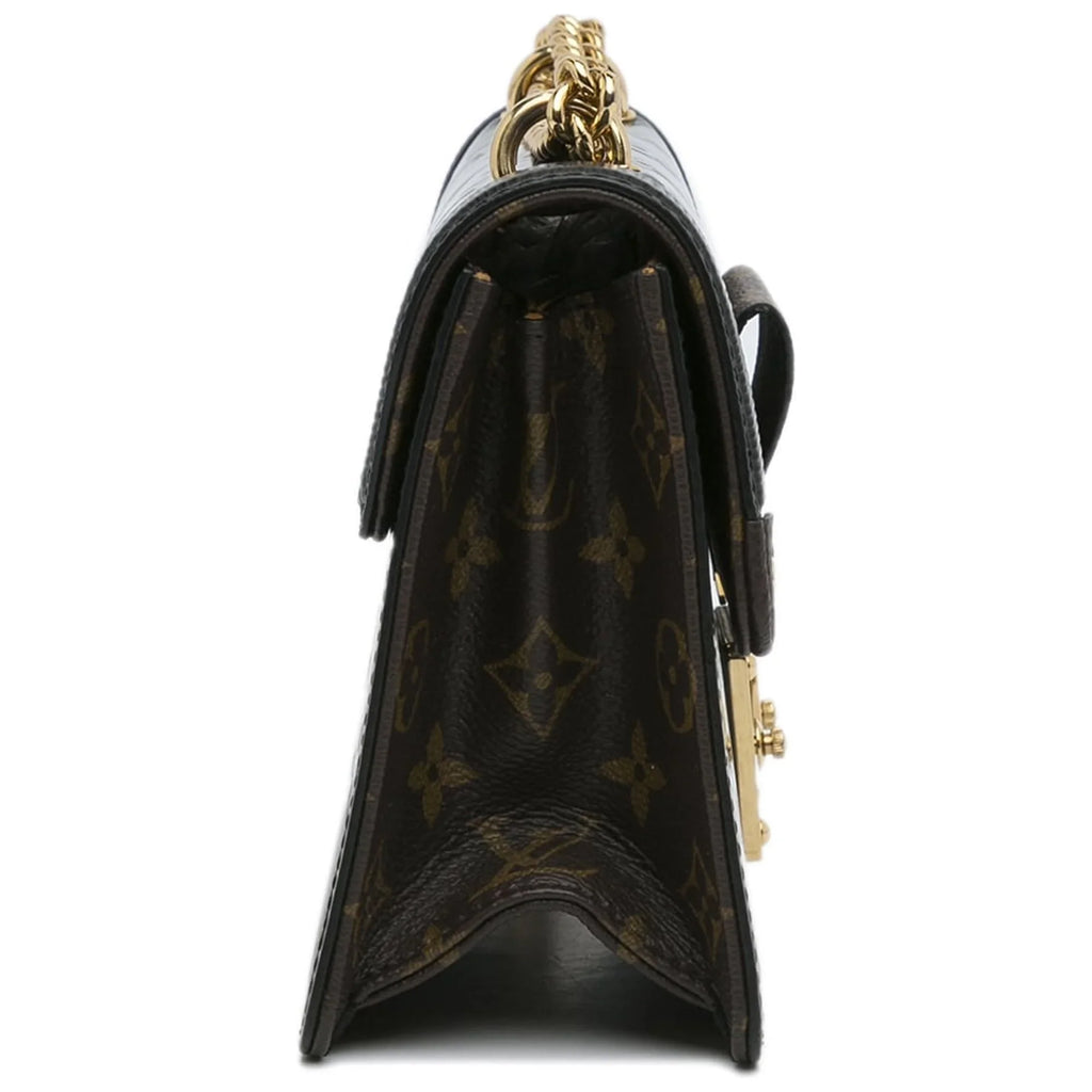 (Good) Authenticated Black Monogram Leather Unisex Vuitton Vernis Crossbody Louis Bag Pre-Owned Wynwood