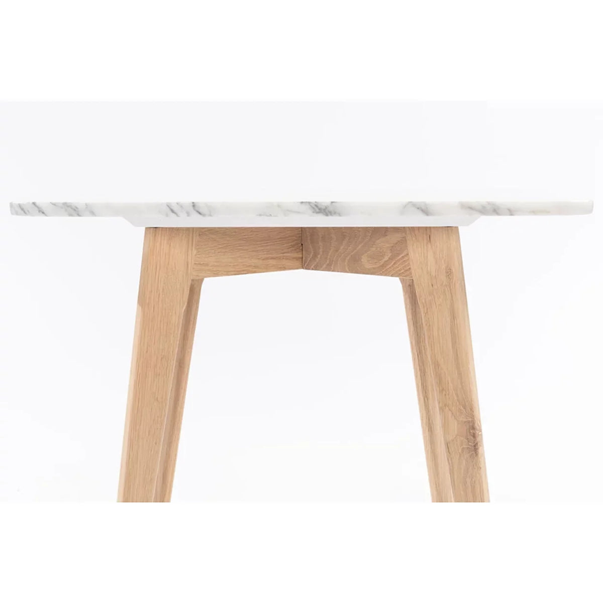 x White Legs Cima 21" Marble Rectangular Oak Carrara Table Italian 12" with