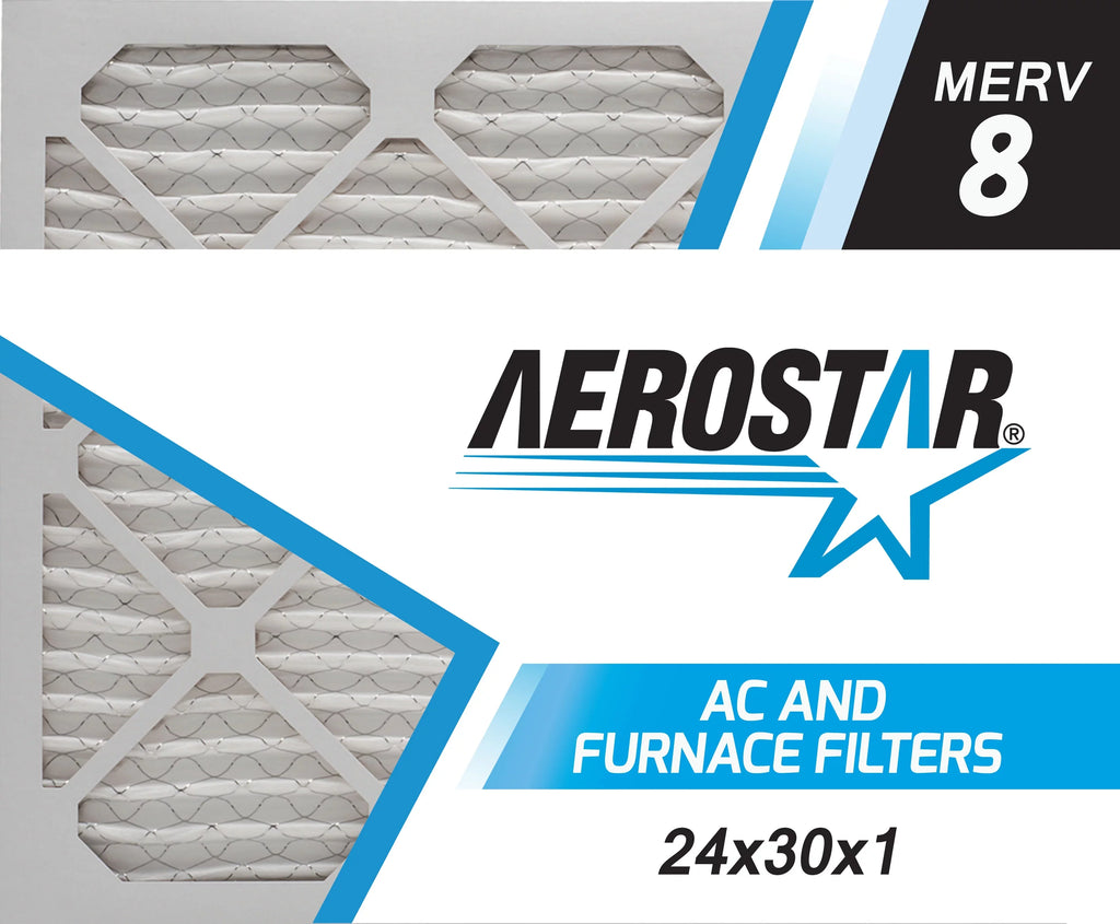 in Made Air Box the of 6, Aerostar 8, 24x30x1 Filter, Pleated 24x30x1,