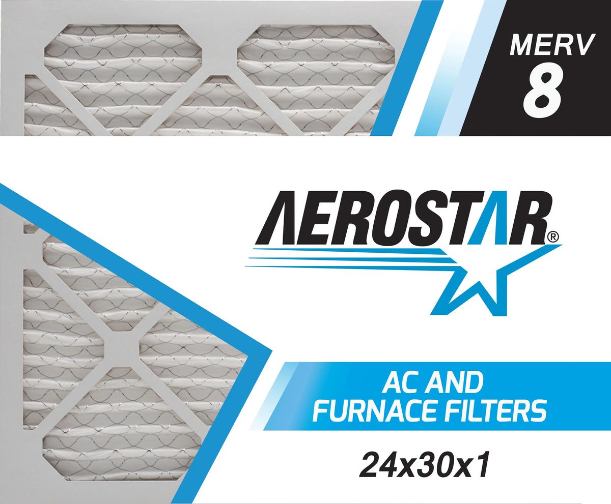in Made Air Box the of 6, Aerostar 8, 24x30x1 Filter, Pleated 24x30x1,