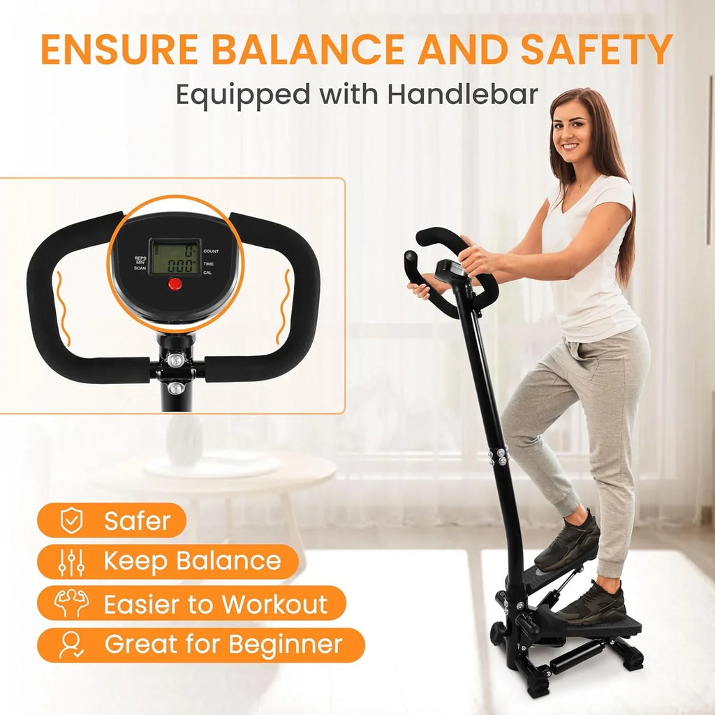 Stepping Mini Resistance Handle Bands, Stair Without Stepper Fitness Signature with Stepper with Adjustable Machine or
