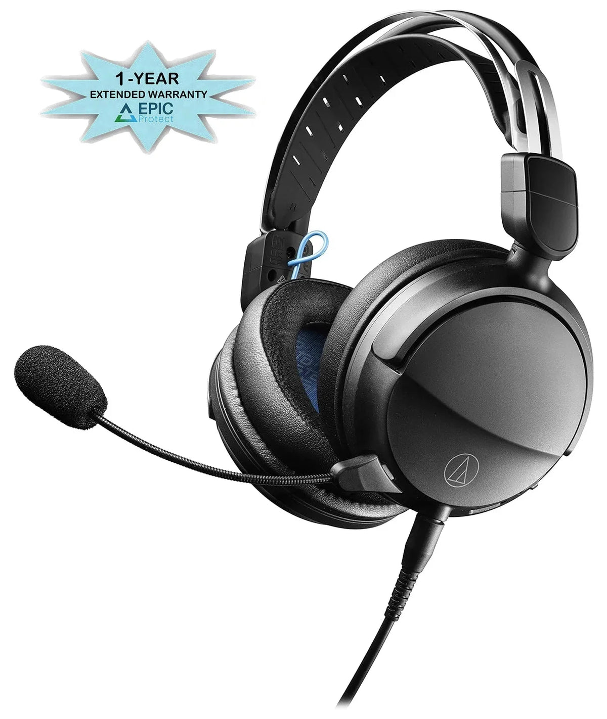 with by - Black/Blue 1 Year Additional Audio -GL3BK Gaming Epic Protect Headset Closed-Back (2022) Wired Shieldage Technica an