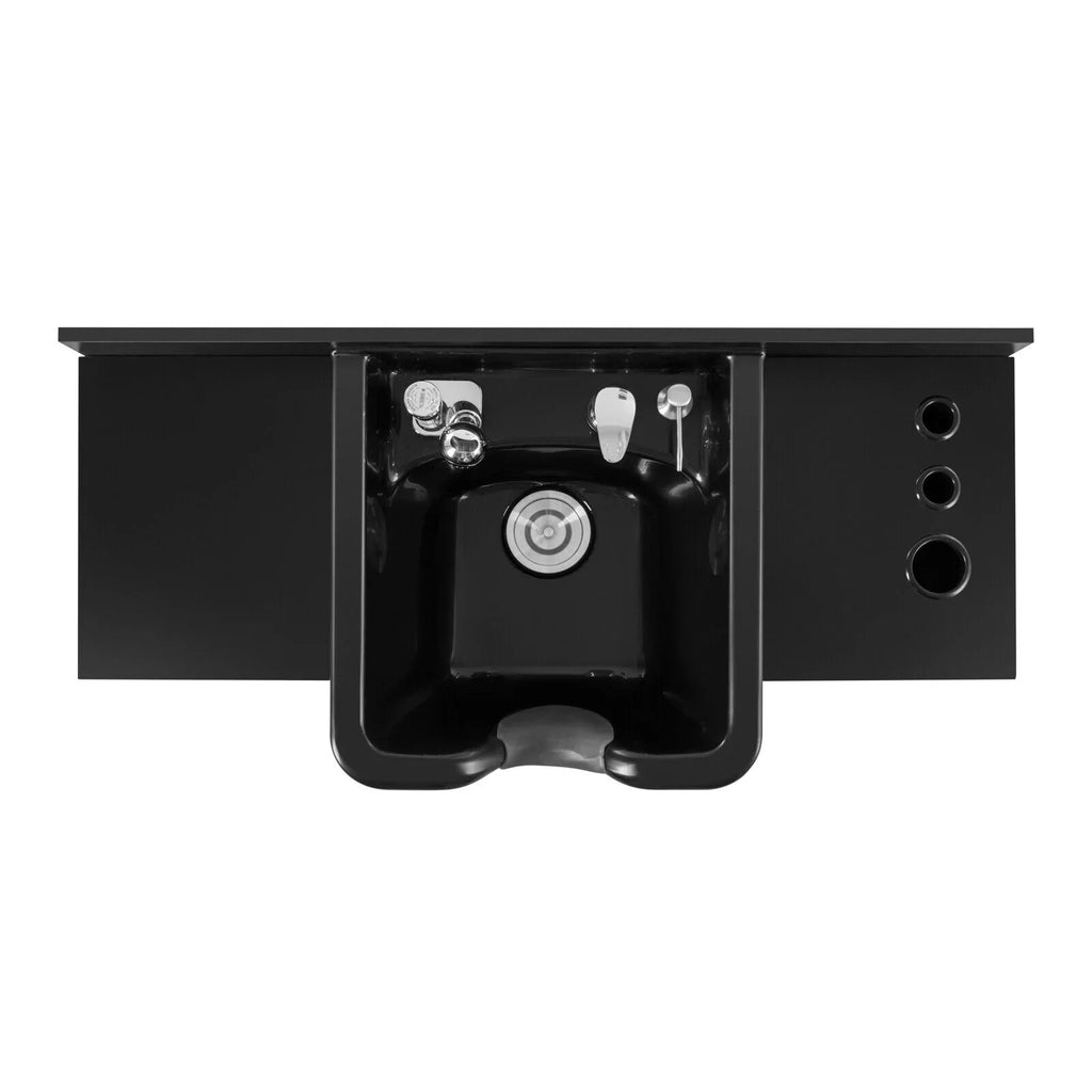 ,Hair Artist Station Salon Trap,Drawer(Black) Hair Beauty Shampoo Holes,P with Backwash Dryer Sink hand