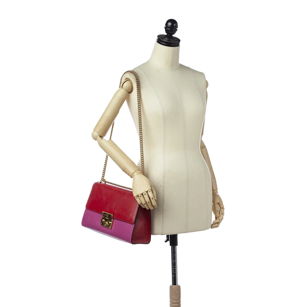 Small Women Bag (Good) Crossbody Gucci Red Pre-Owned Leather Calf Padlock