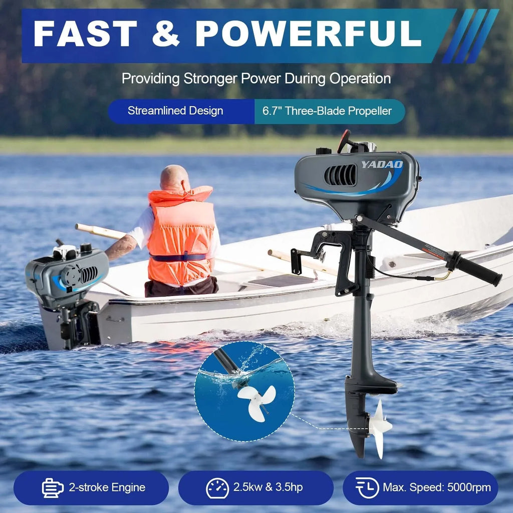 Duty Engine 3.5HP Engine Vessel Heavy Motor System Outboard Stroke Cooling Moisture 2
