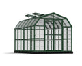 Grand x Clear - Gardener 2 - Greenhouse Canopia Walk-In - 12' Vents 8' Roof with Green Palram