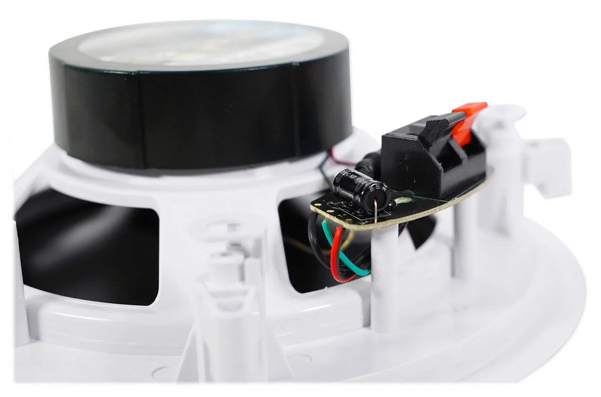 Speakers+Wall Ceiling Stereo+8 4-Room Controls Rockville Home White 8" Kit Audio