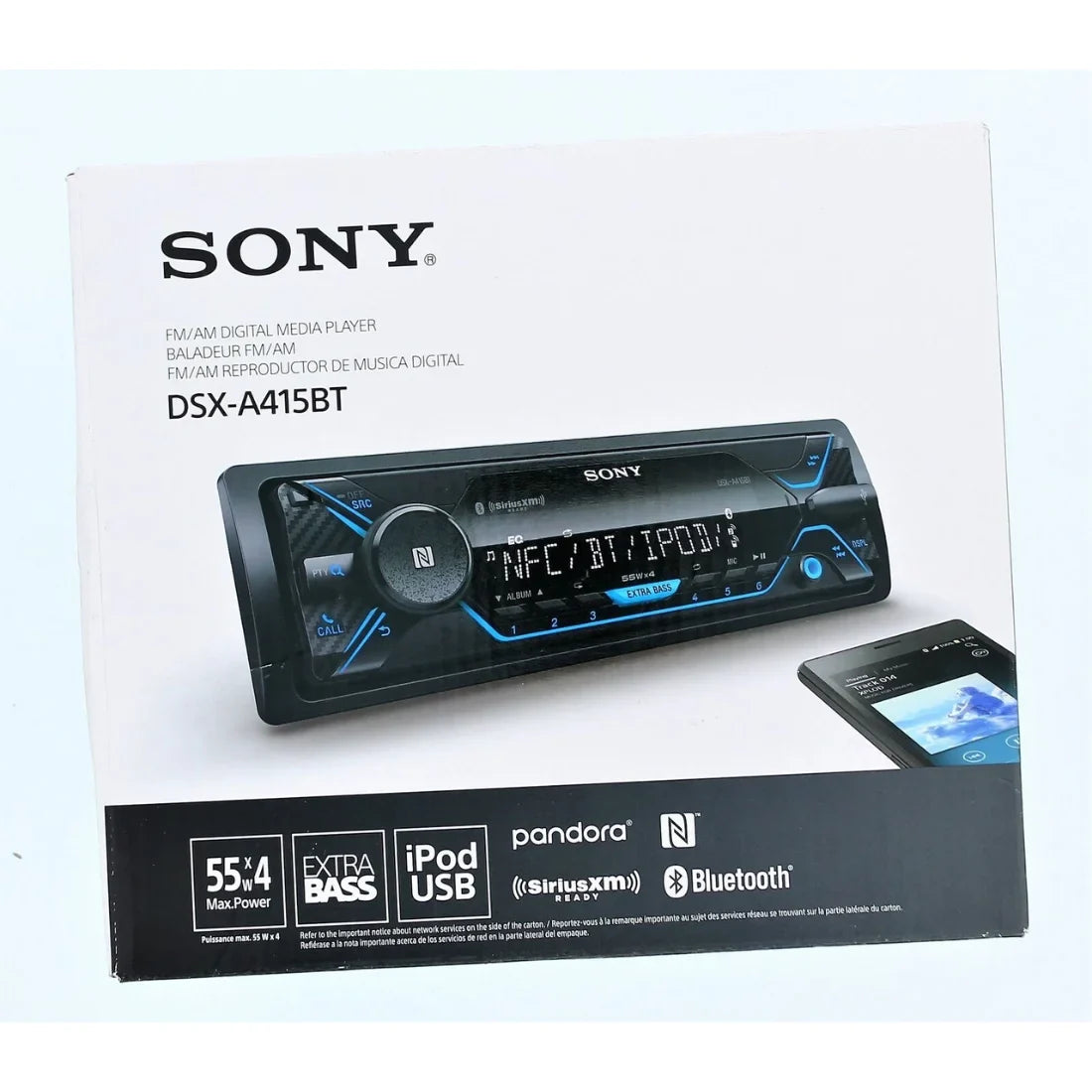 Single Bluetooth Stereo -A415BT Car Inputs In-Dash with Sony 3.5 & Front Receiver Media Auxiliary Digital